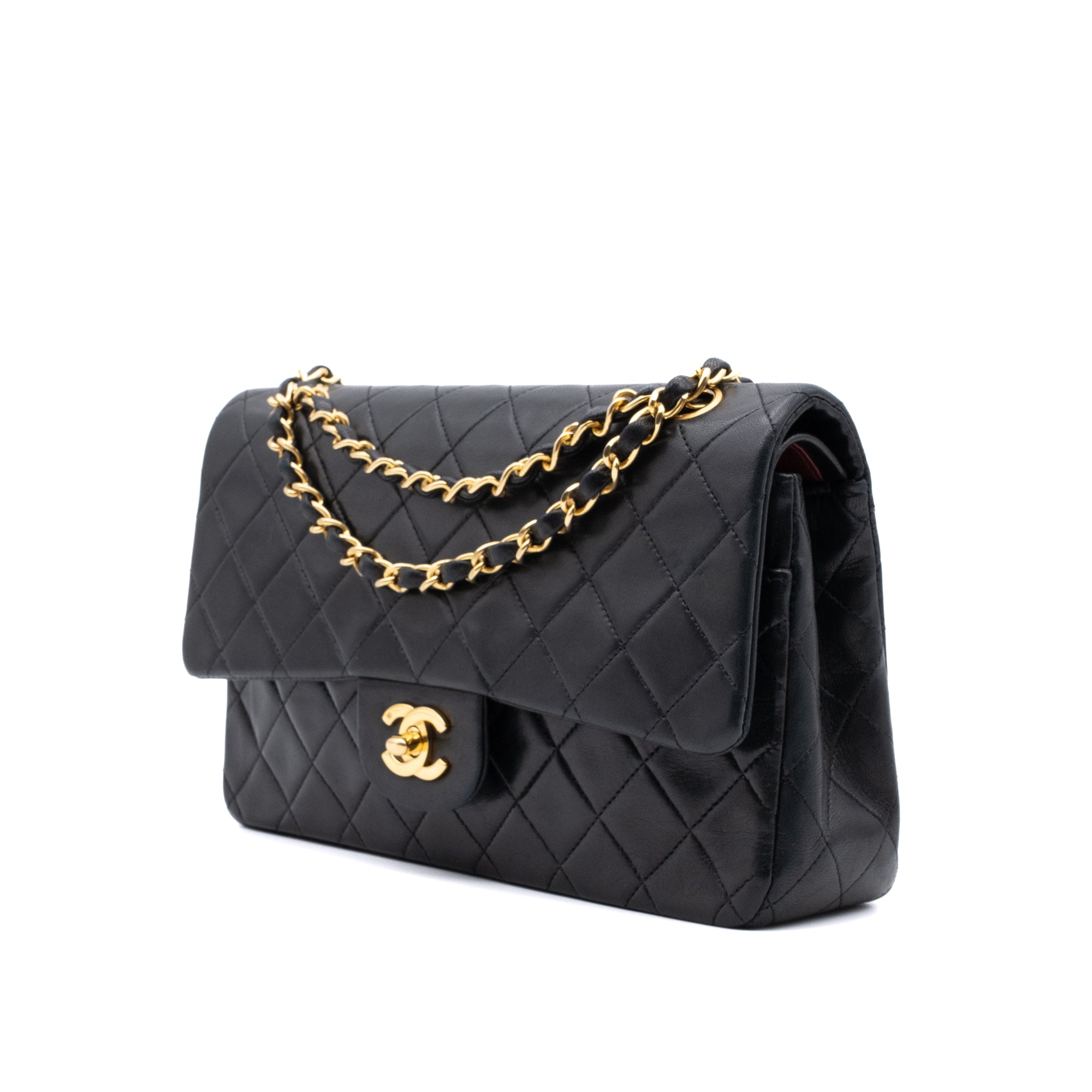 Chanel Classic Double Flap Medium Lammleder Schwarz