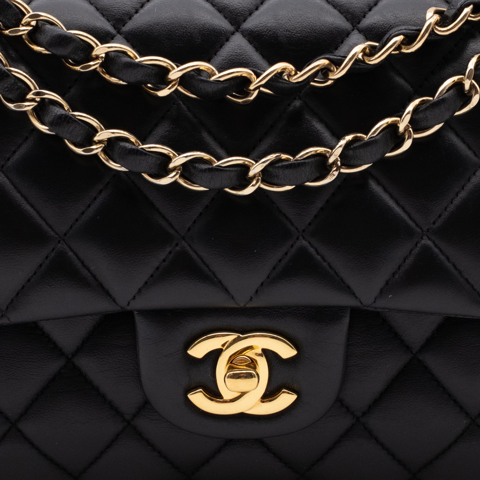 Chanel Classic Double Flap Medium Lambskin Black