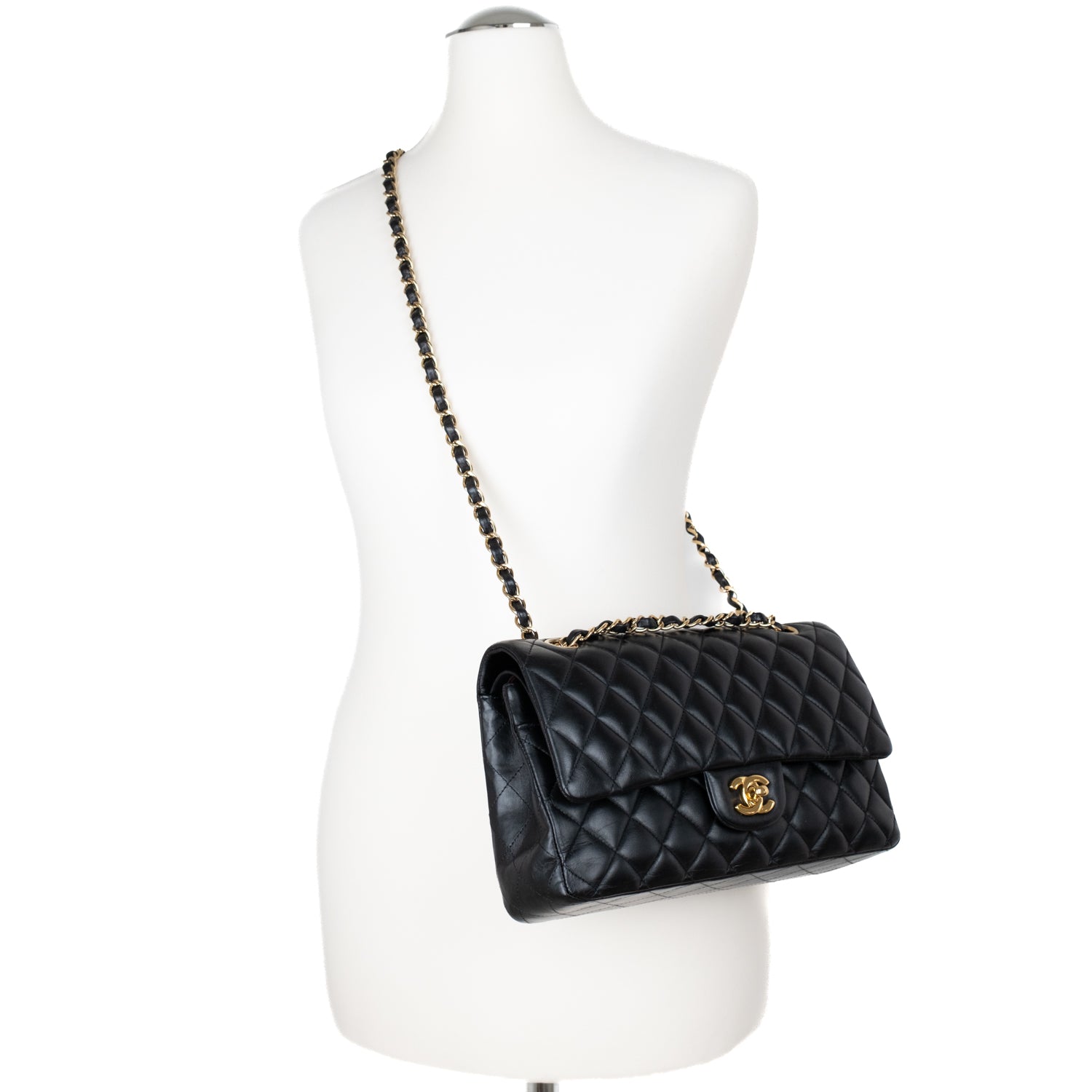 Chanel Classic Double Flap Medium Lambskin Black