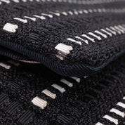 Chanel Classic Double Flap Medium Tweed Ribbon Schwarz/Weiß PHW