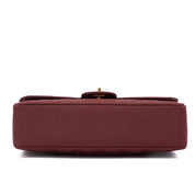 Chanel Classic Single Flap Medium Nylon Burgundy GHW