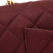 Chanel Classic Single Flap Medium Nylon Burgundy GHW
