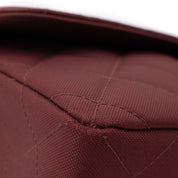Chanel Classic Single Flap Medium Nylon Burgundy GHW