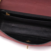 Chanel Classic Single Flap Medium Nylon Burgundy GHW