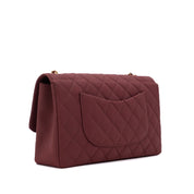 Chanel Classic Single Flap Medium Nylon Burgundy GHW