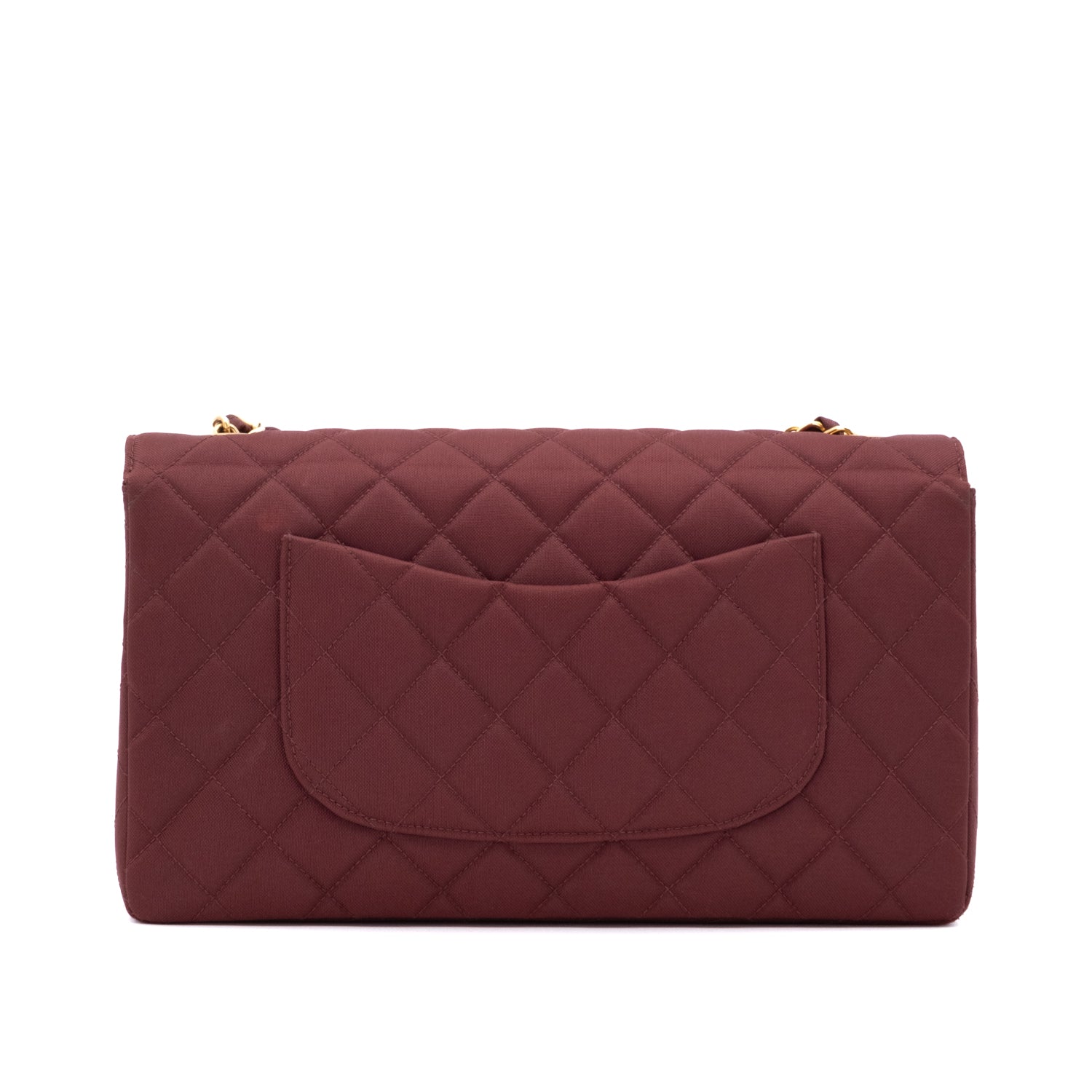 Chanel Classic Single Flap Medium Nylon Burgundy GHW