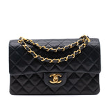 Chanel Classic Double Flap Small Lammleder Schwarz GHW