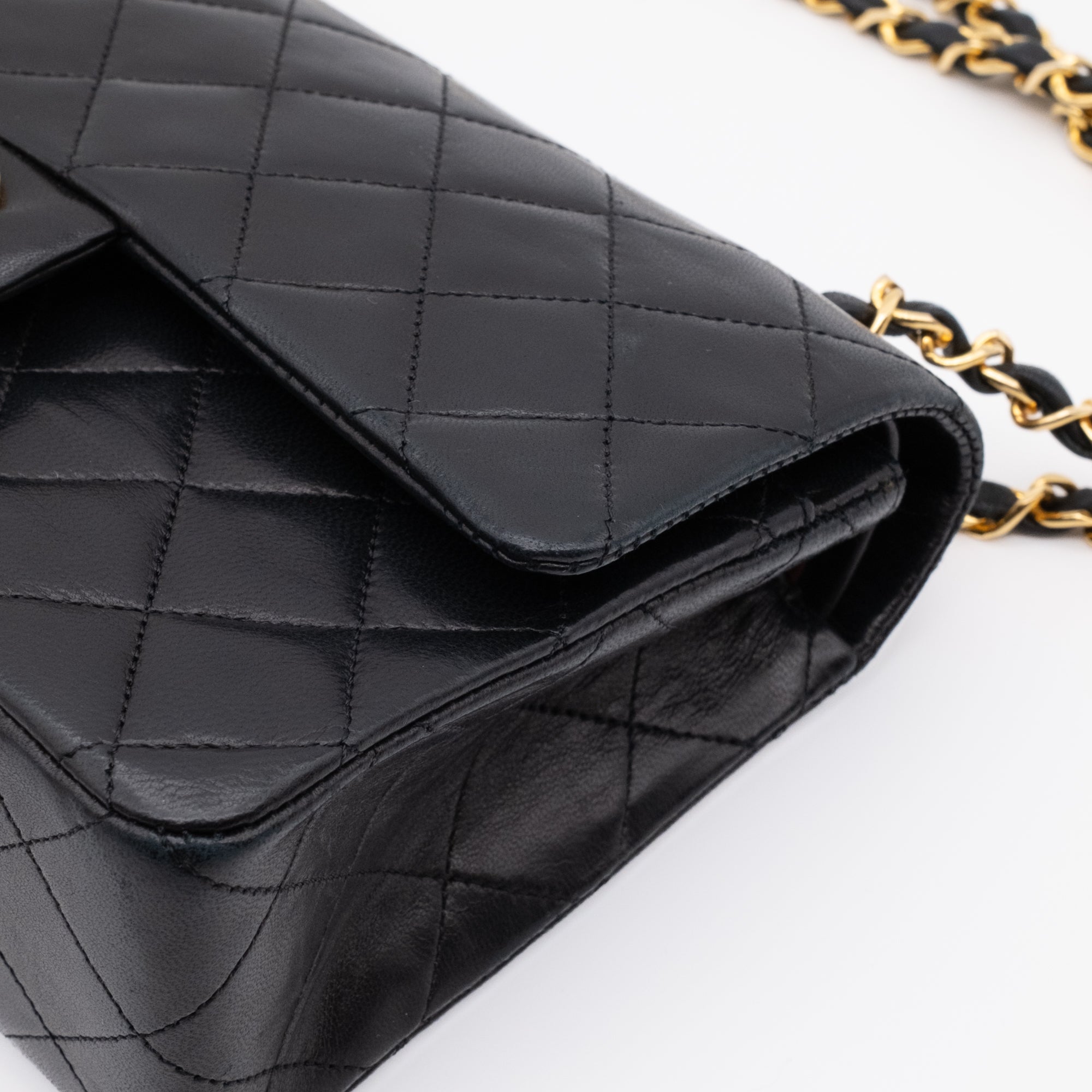 Chanel Classic Double Flap Small Lammleder Schwarz GHW