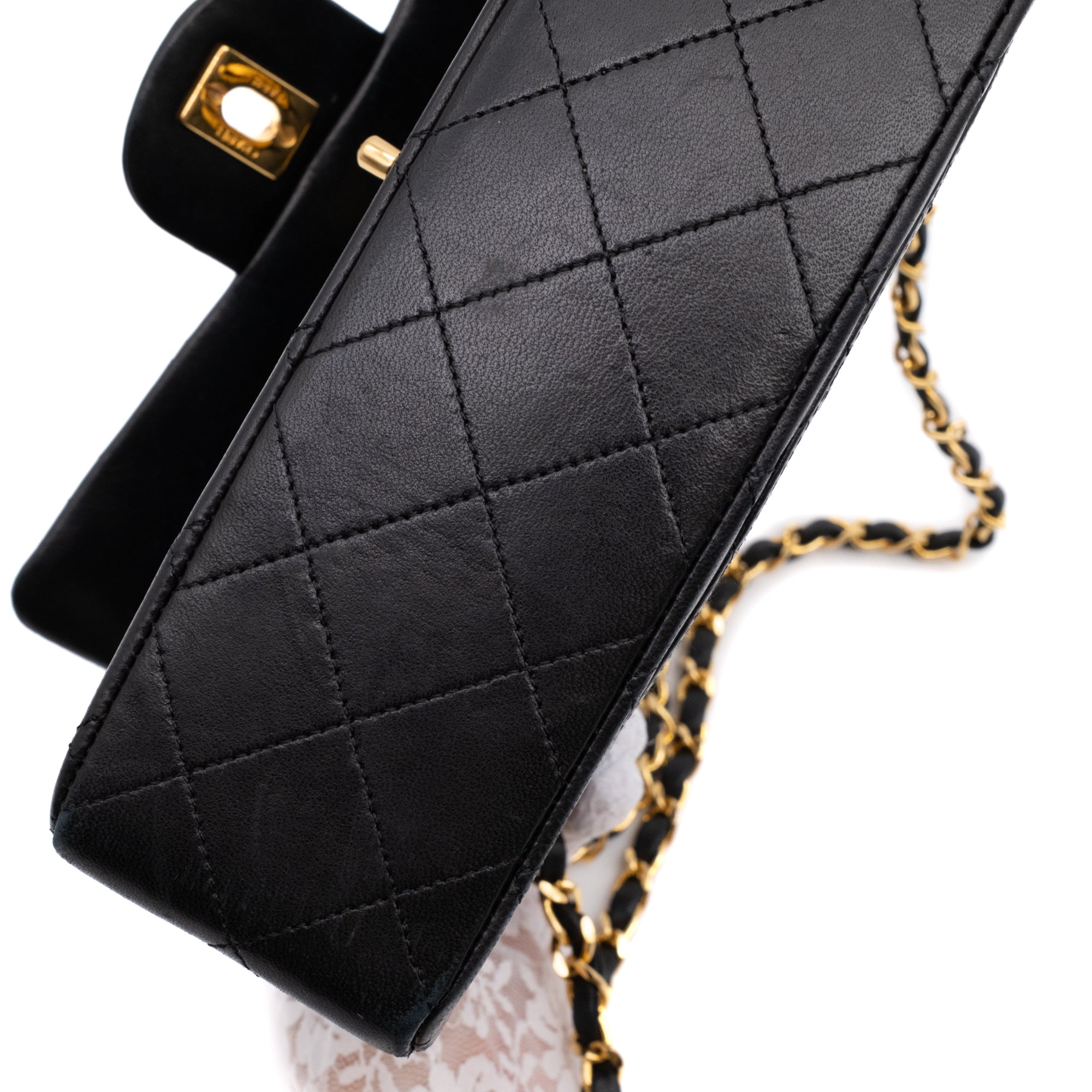 Chanel Classic Double Flap Small Lammleder Schwarz GHW