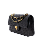 Chanel Classic Double Flap Small Lammleder Schwarz GHW
