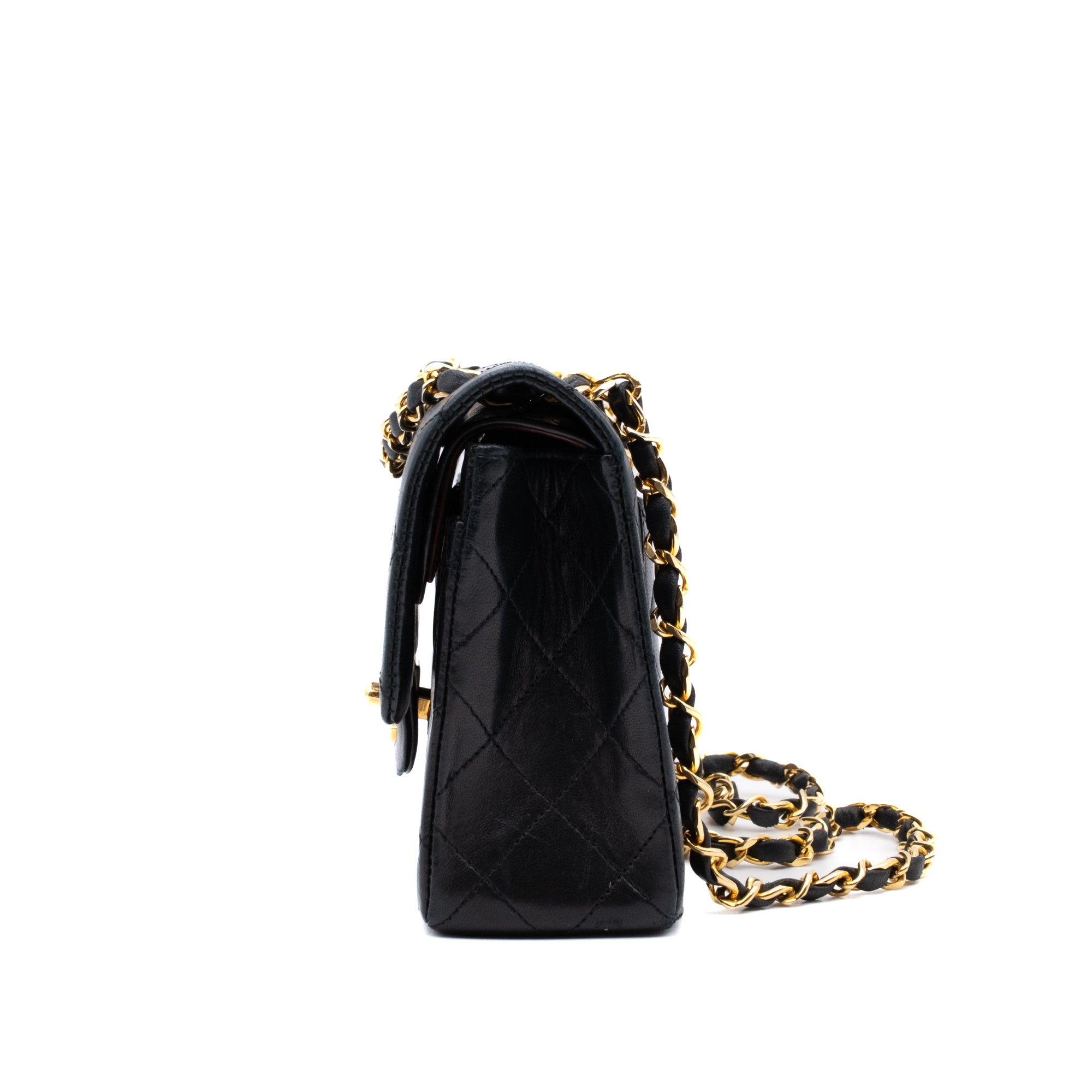 Chanel Classic Double Flap Small Lammleder Schwarz GHW