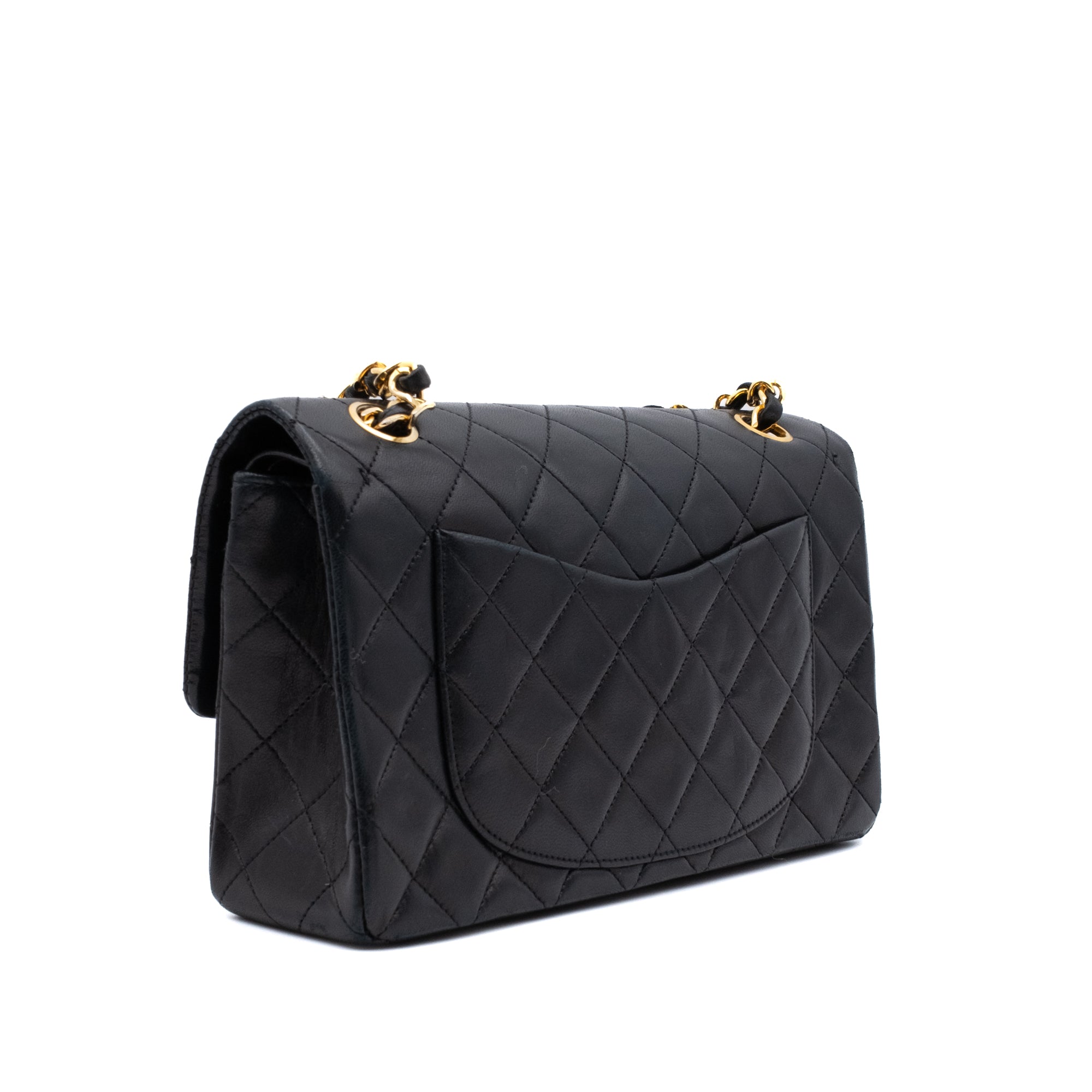Chanel Classic Double Flap Small Lammleder Schwarz GHW
