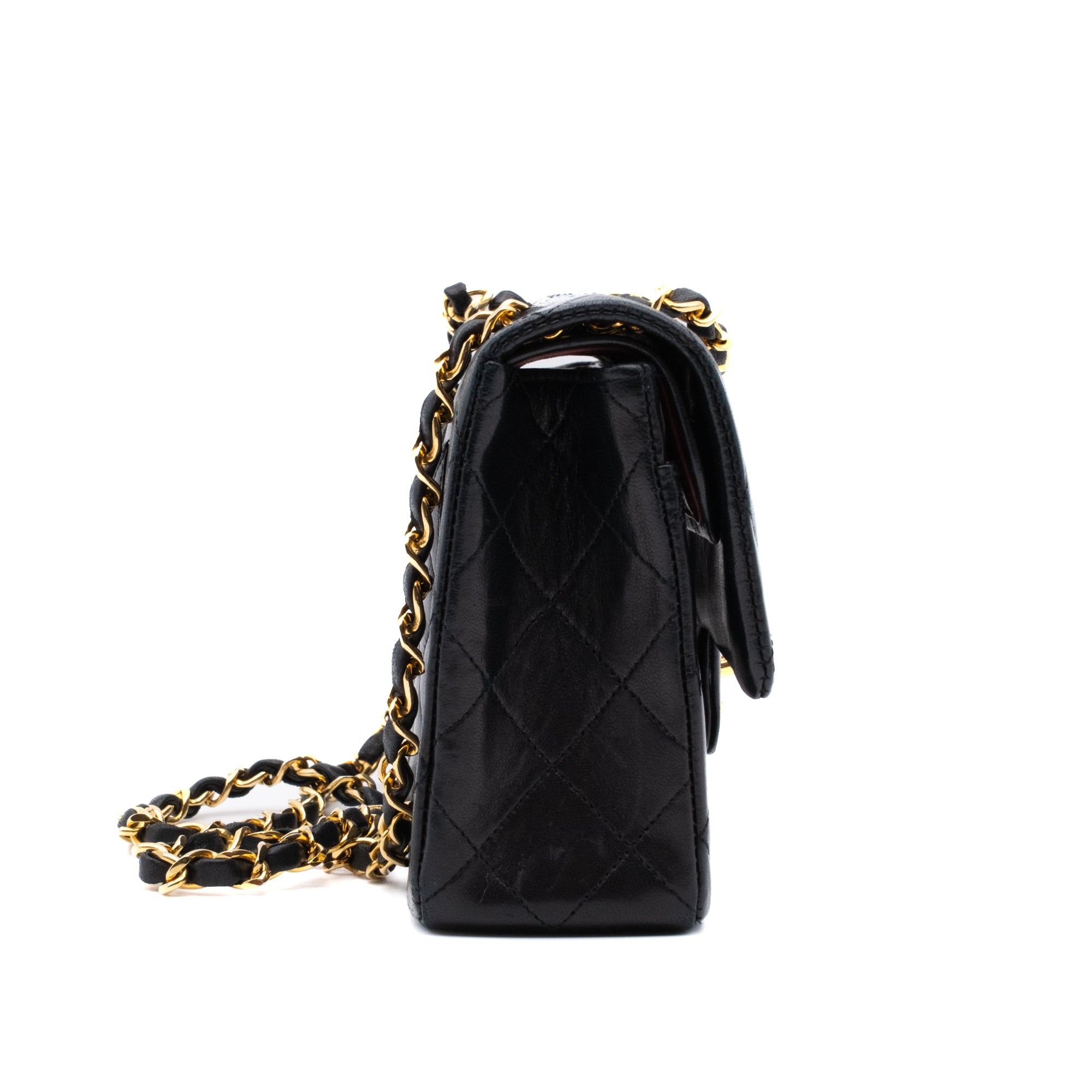 Chanel Classic Double Flap Small Lammleder Schwarz GHW