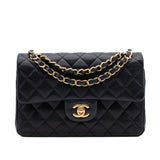 Chanel Classic Double Flap Small Lammleder Schwarz GHW
