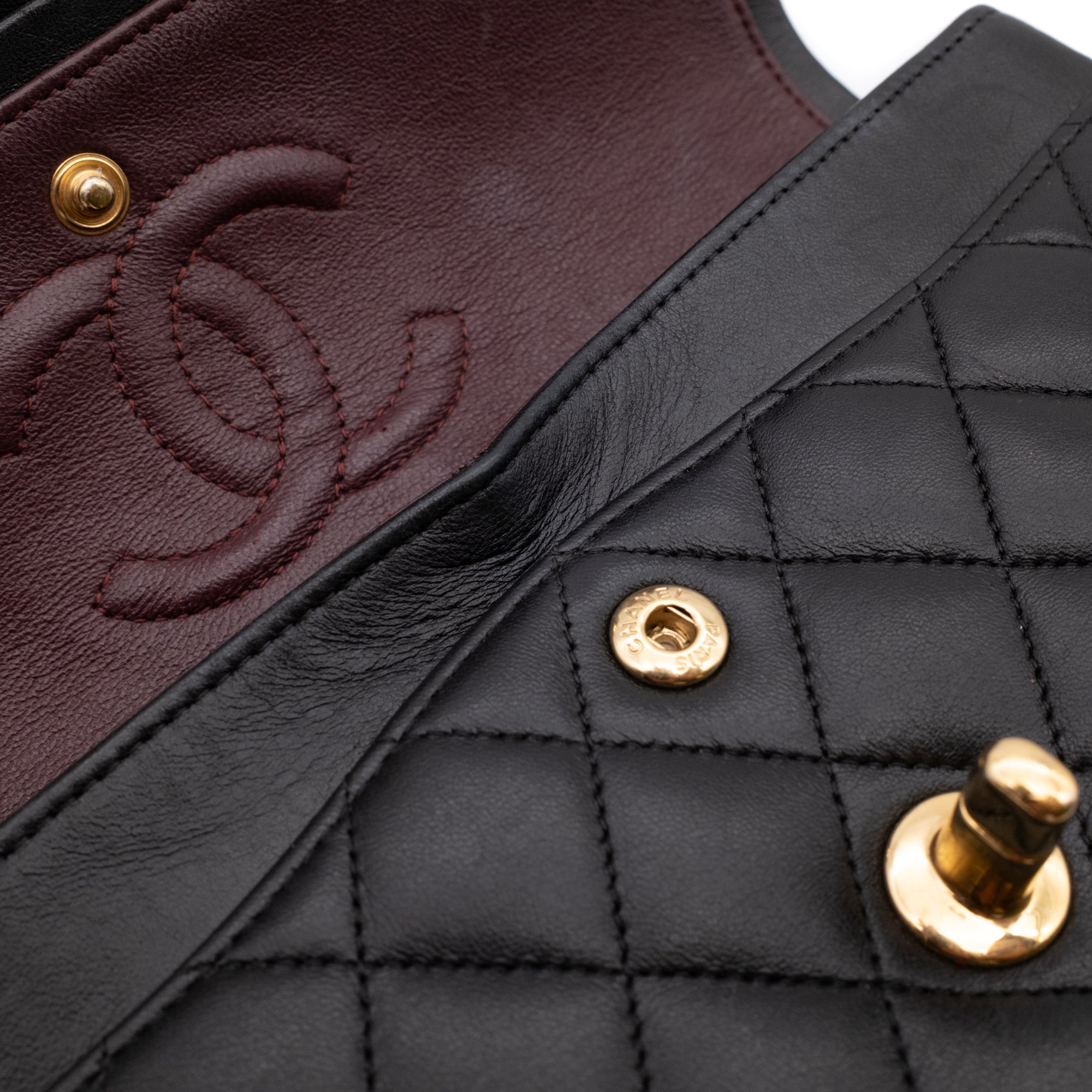 Chanel Classic Double Flap Small Lammleder Schwarz GHW