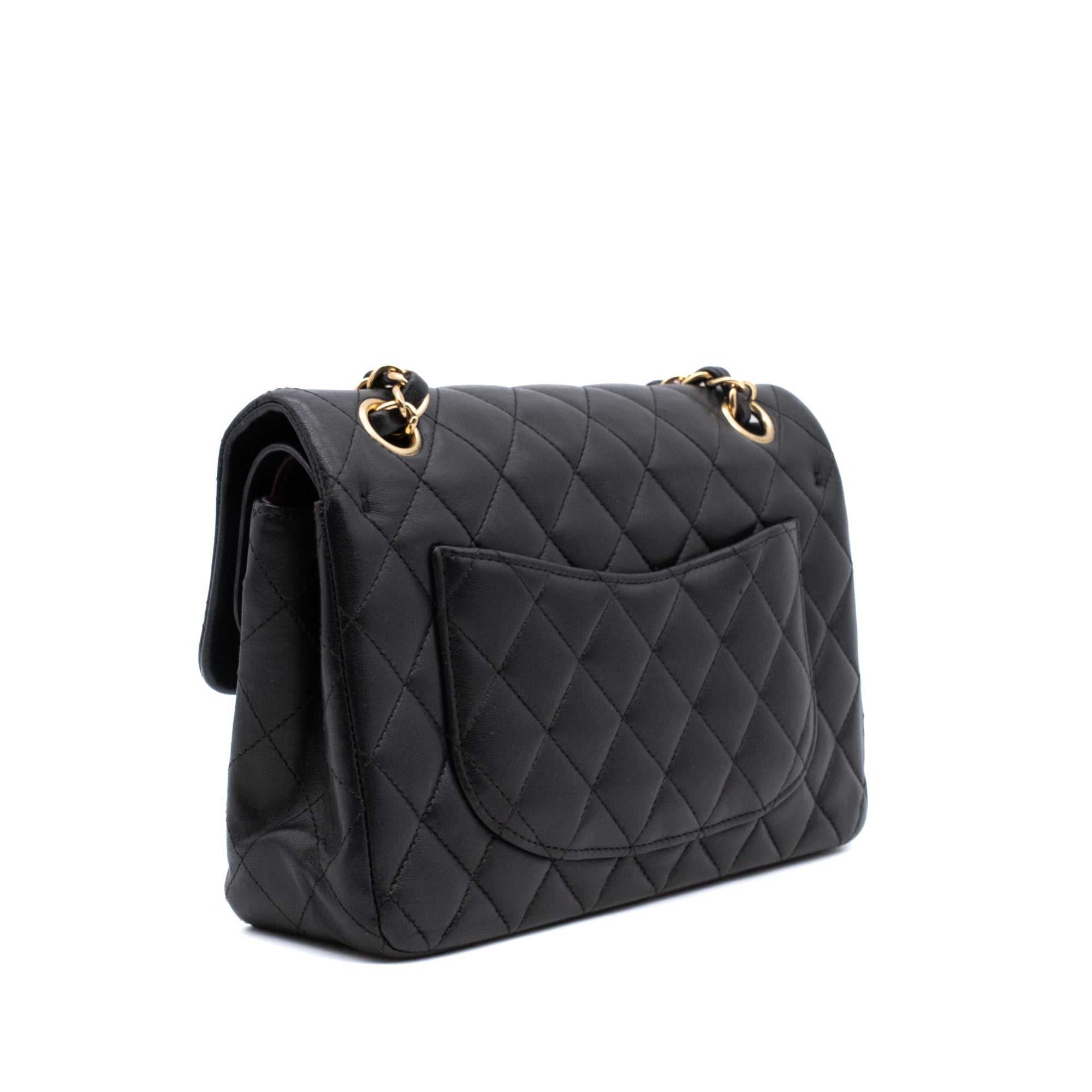 Chanel Classic Double Flap Small Lammleder Schwarz GHW