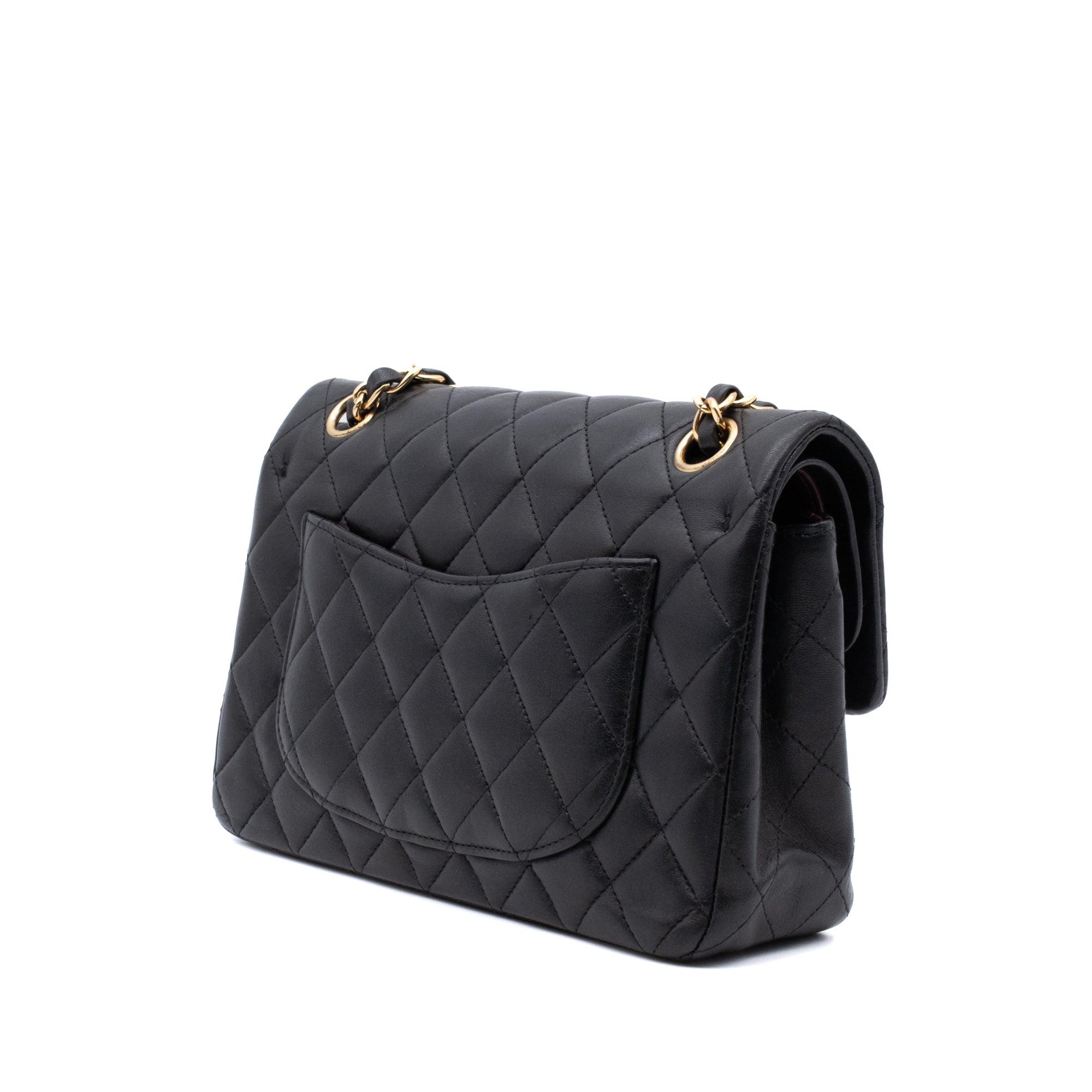 Chanel Classic Double Flap Small Lammleder Schwarz GHW