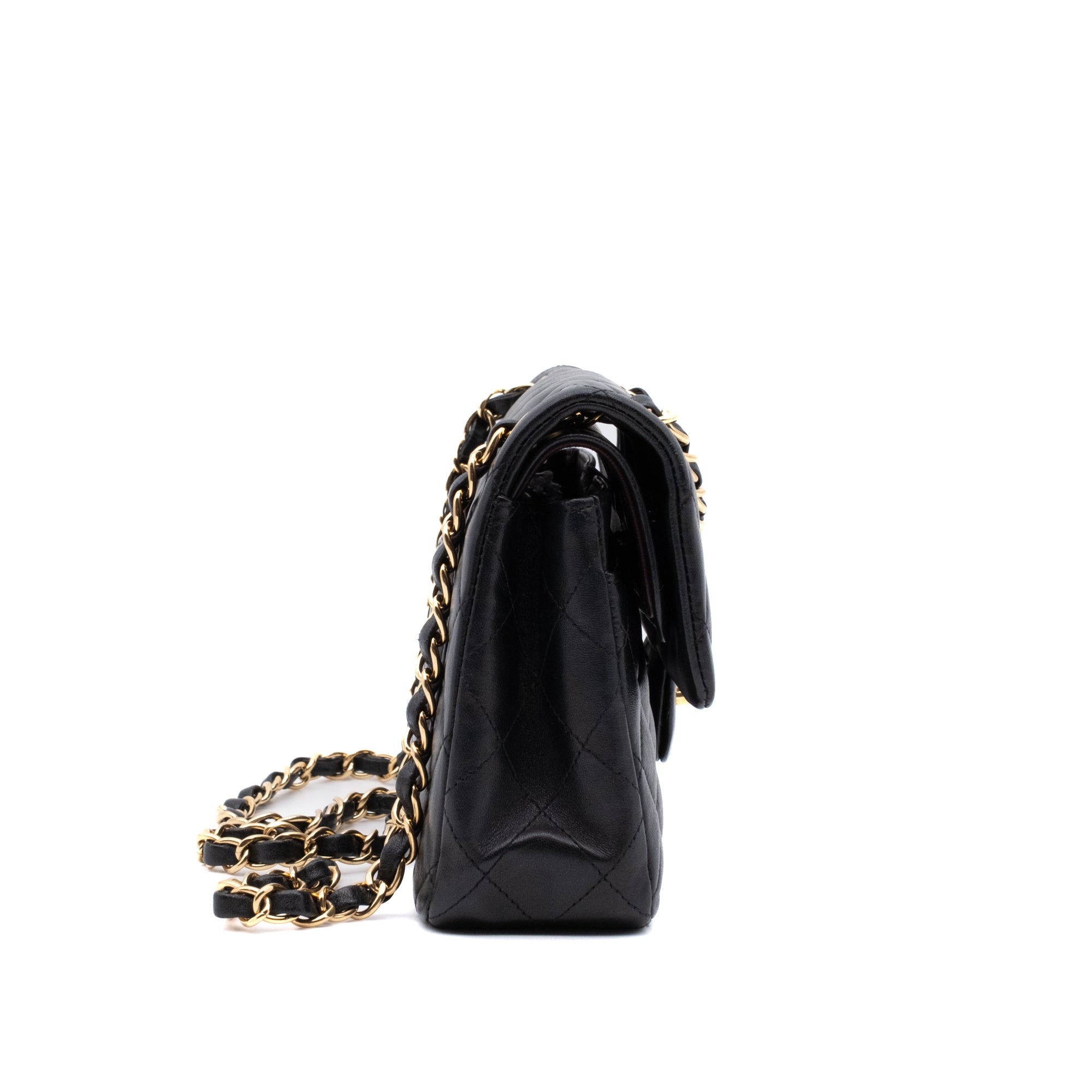 Chanel Classic Double Flap Small Lammleder Schwarz GHW