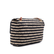 Chanel Classic Single Flap Small Jersey Rot Creme Navy GHW