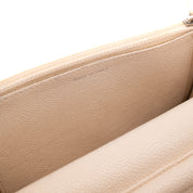 Chanel Wallet On Chain WOC Denim Streifen Navy Creme PHW