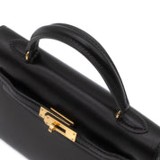 *Rare* Hermès Kelly 15 Micro Boxcalf Black Sellier