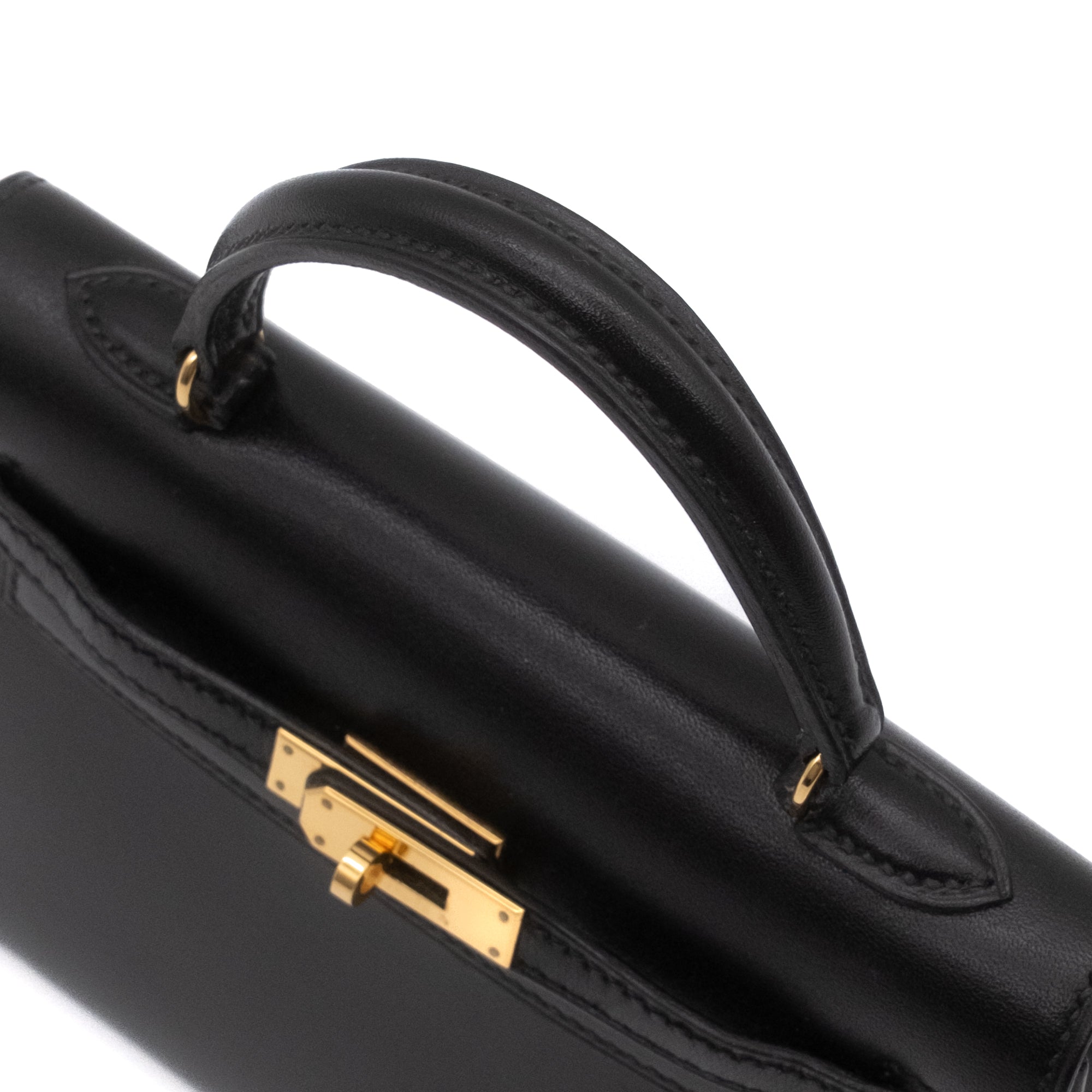 *Rare* Hermès Kelly 15 Micro Boxcalf Black Sellier
