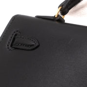 *Rare* Hermès Kelly 15 Micro Boxcalf Black Sellier