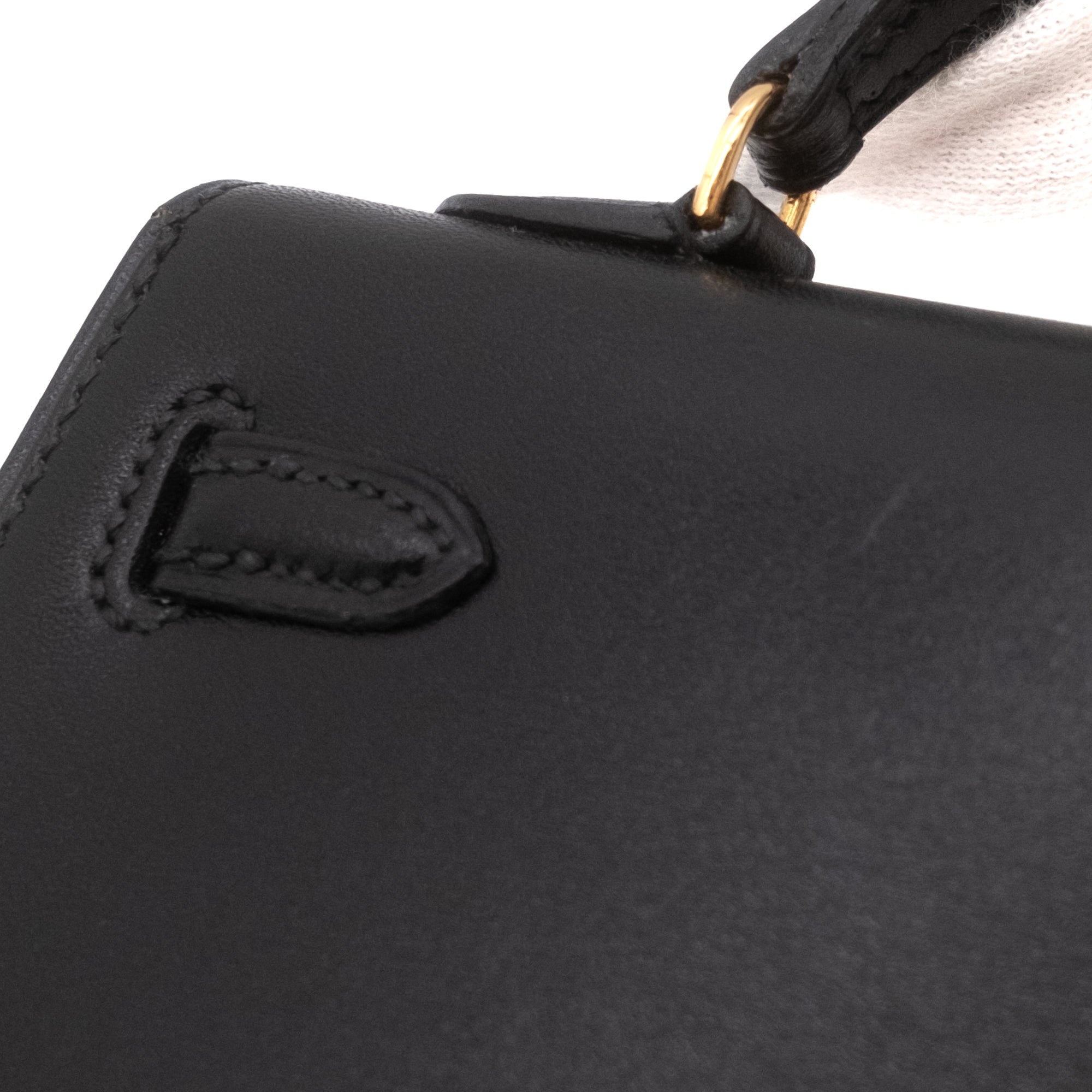 *Rare* Hermès Kelly 15 Micro Boxcalf Black Sellier