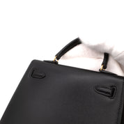 *Rare* Hermès Kelly 15 Micro Boxcalf Black Sellier