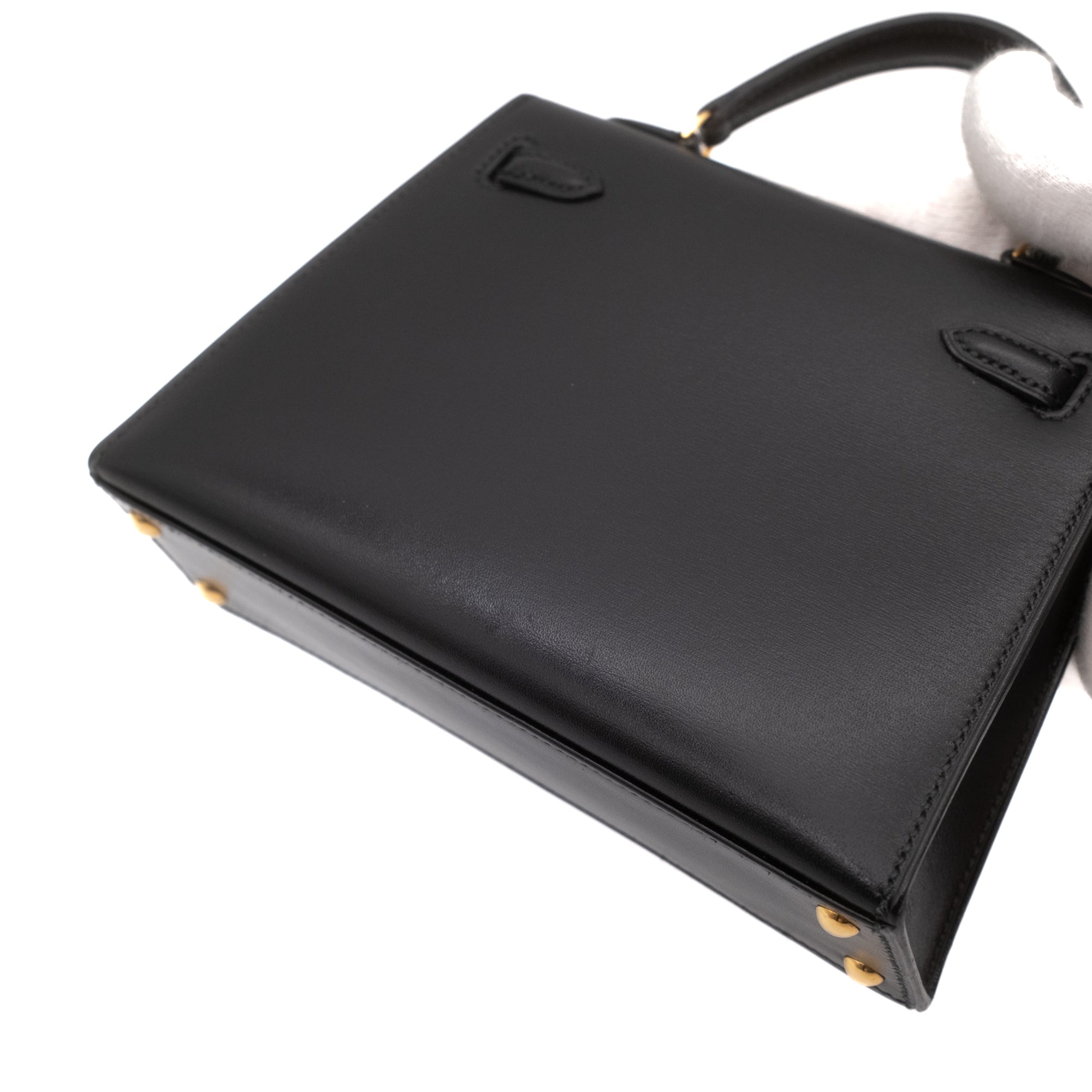 *Rare* Hermès Kelly 15 Micro Boxcalf Black Sellier