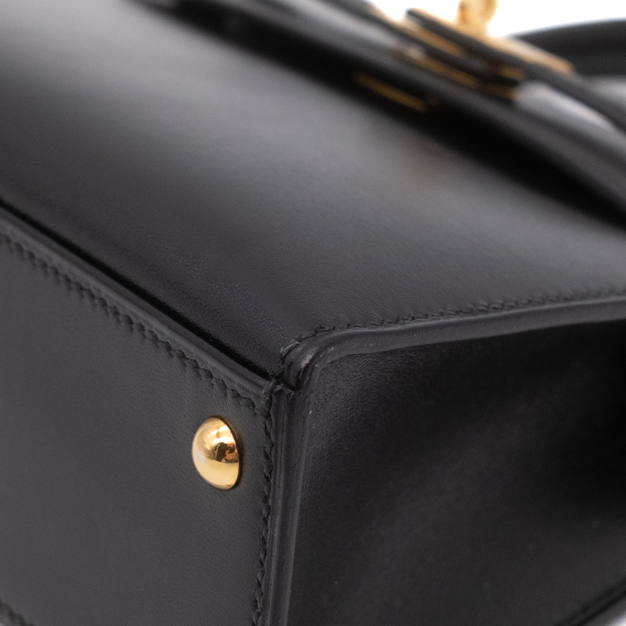 *Rare* Hermès Kelly 15 Micro Boxcalf Black Sellier