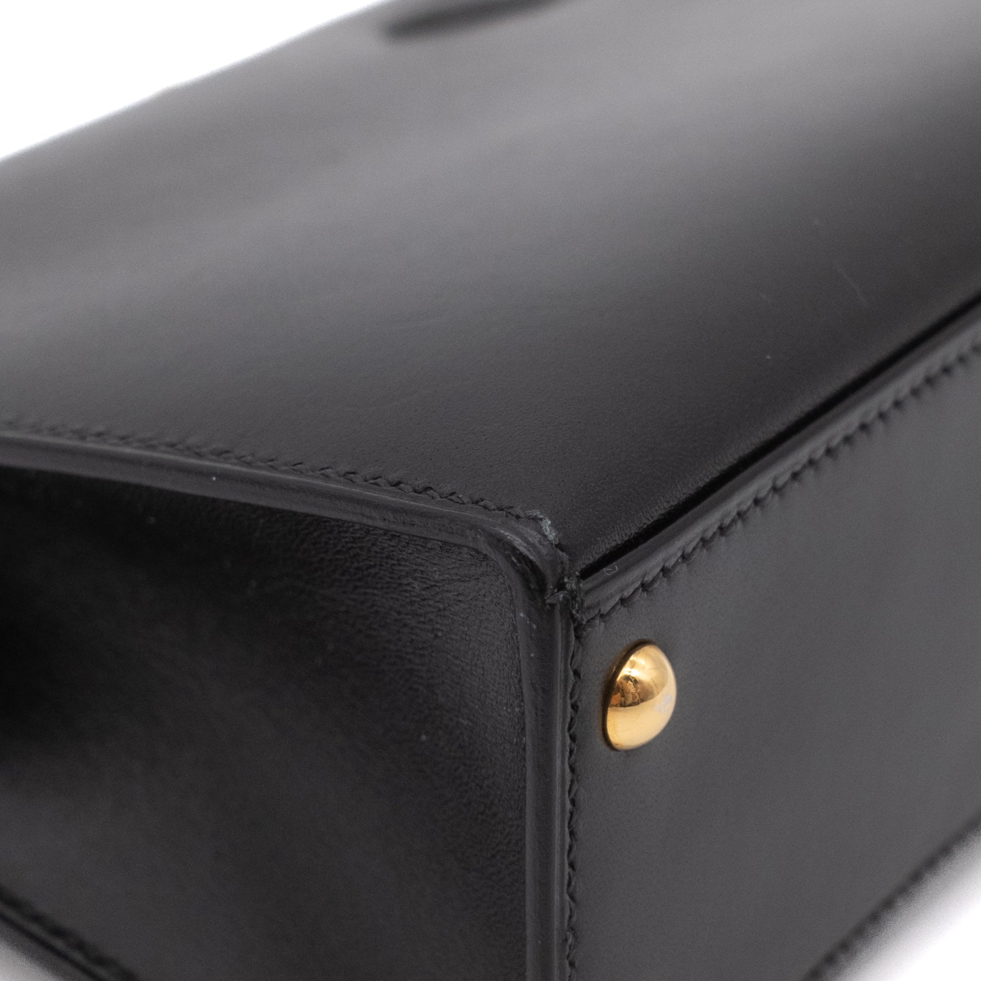 *Rare* Hermès Kelly 15 Micro Boxcalf Black Sellier