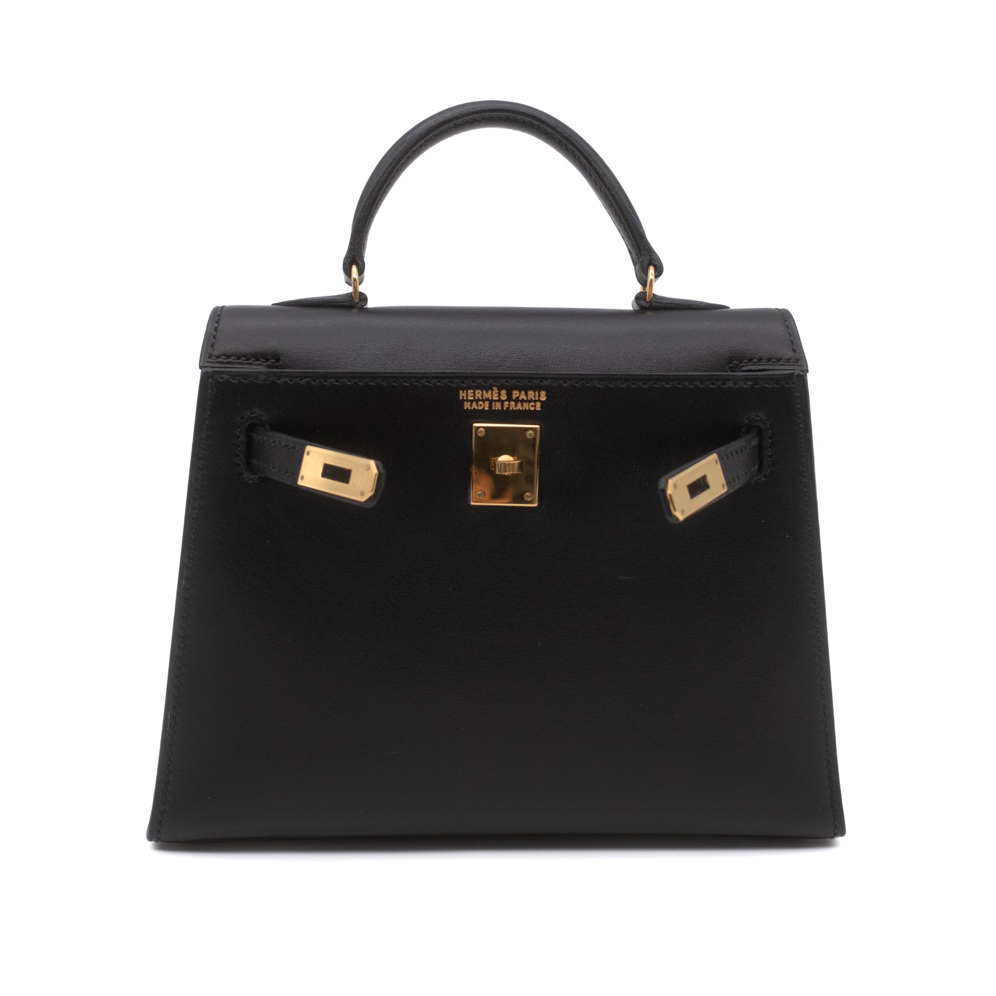 *Rare* Hermès Kelly 15 Micro Boxcalf Black Sellier