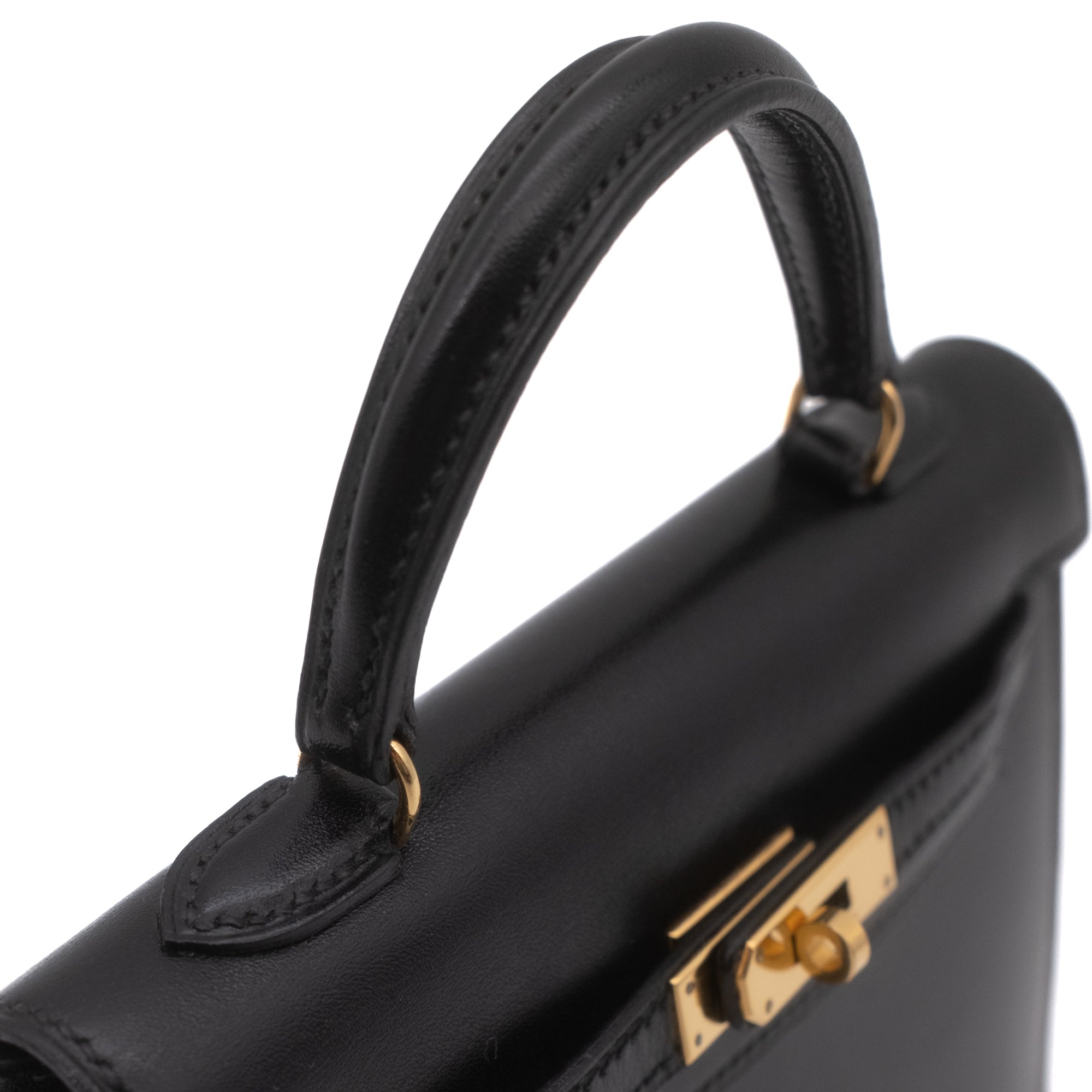 *Rare* Hermès Kelly 15 Micro Boxcalf Black Sellier