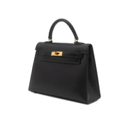 *Rare* Hermès Kelly 15 Micro Boxcalf Black Sellier