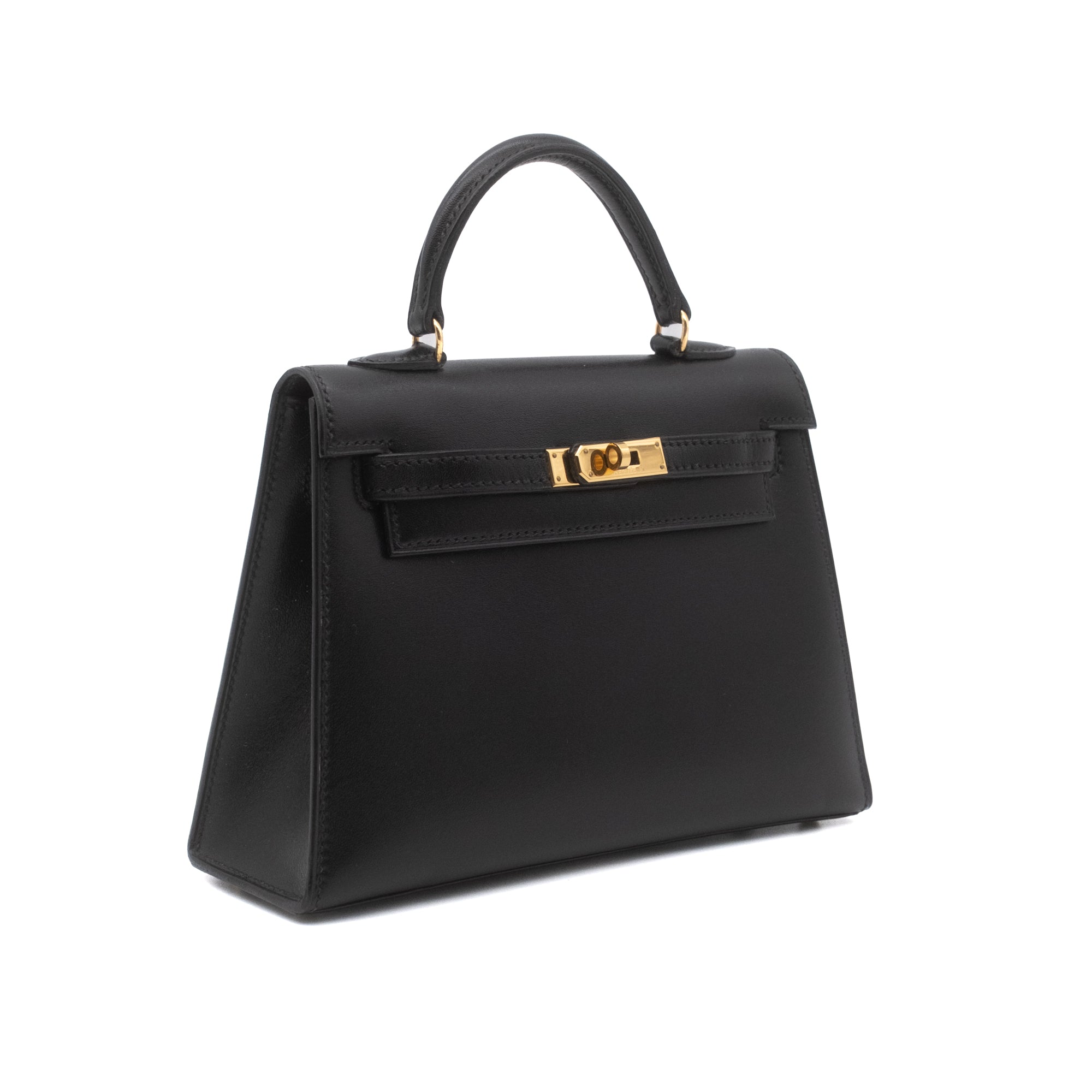 *Rare* Hermès Kelly 15 Micro Boxcalf Black Sellier