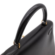 Hermès Kelly 28 Boxcalf Schwarz Sellier GHW