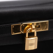 Hermès Kelly 28 Boxcalf Schwarz Sellier GHW