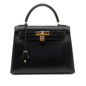 Hermès Kelly 28 Boxcalf Schwarz Sellier GHW