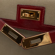 Hermès Kelly 28 Etoile Boxcalf Khaki Rouge H Sellier GHW