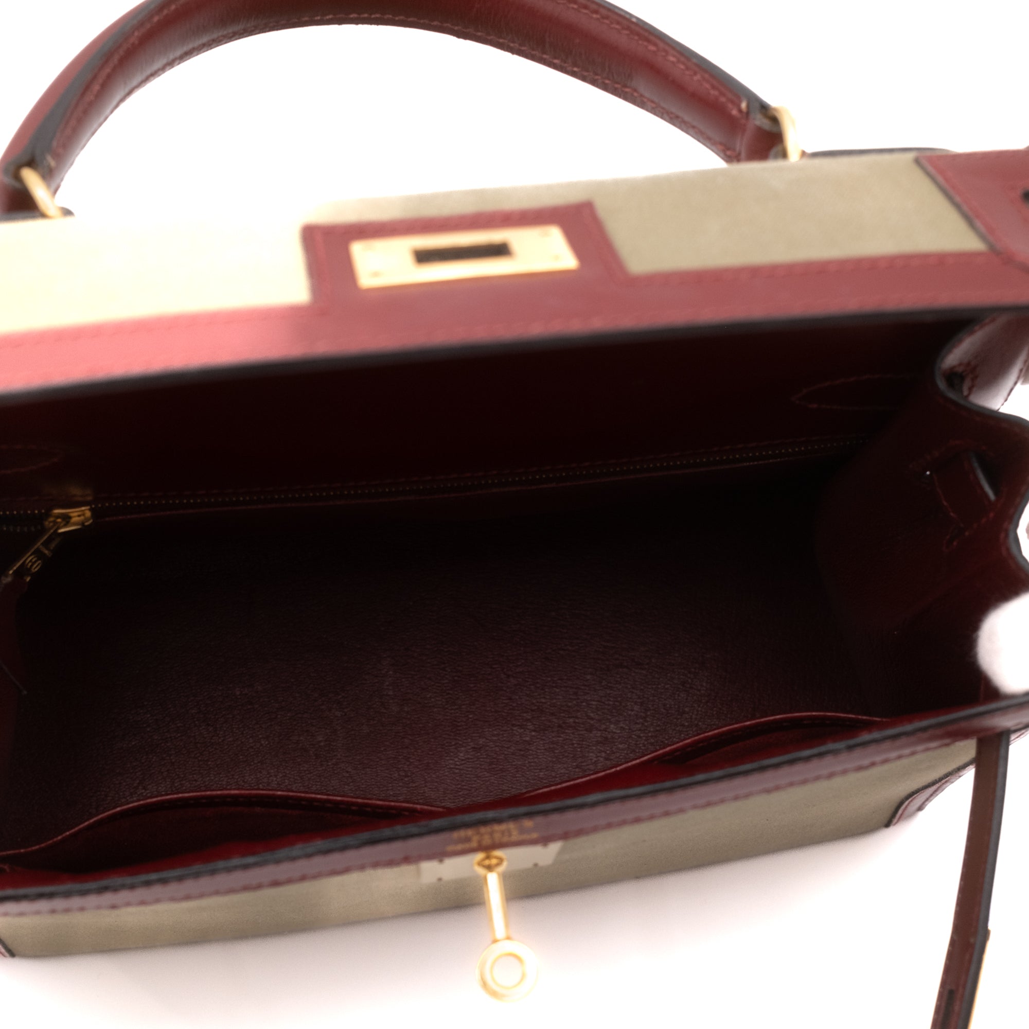 Hermès Kelly 28 Etoile Boxcalf Khaki Rouge H Sellier GHW