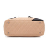 Chanel Cambon Bowling Bag Large Beige Schwarz Rectangle SHW