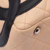 Chanel Cambon Bowling Bag Large Beige Schwarz Rectangle SHW