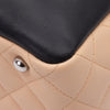 Chanel Cambon Bowling Bag Large Beige Schwarz Rectangle SHW