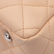 Chanel Cambon Bowling Bag Large Beige Schwarz Rectangle SHW