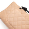 Chanel Cambon Bowling Bag Large Beige Schwarz Rectangle SHW