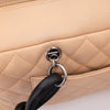 Chanel Cambon Bowling Bag Large Beige Schwarz Rectangle SHW