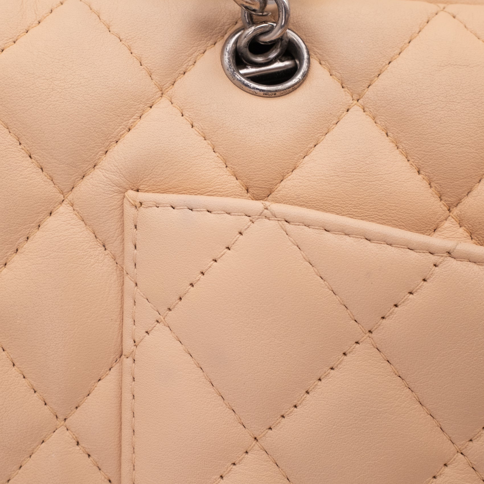 Chanel Cambon Bowling Bag Large Beige Schwarz Rectangle SHW