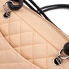 Chanel Cambon Bowling Bag Large Beige Schwarz Rectangle SHW