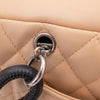 Chanel Cambon Bowling Bag Large Beige Schwarz Rectangle SHW